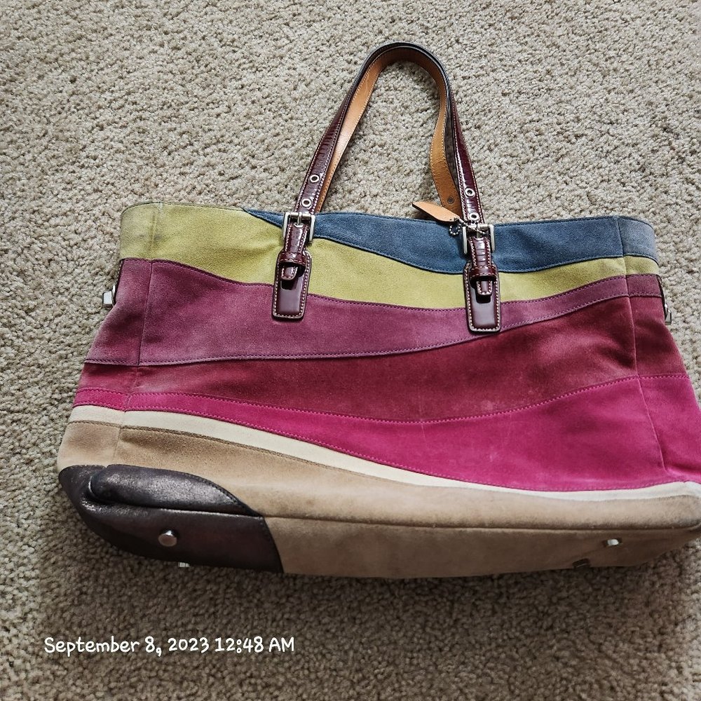 Limited Edition Coach suede large wave tote